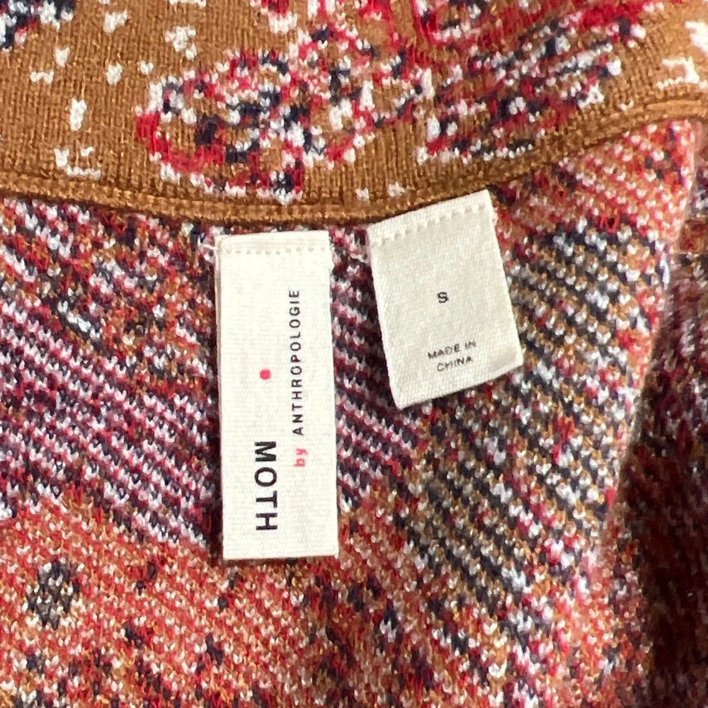 MOTH by Anthropologie Intarsia Blazer Cardigan Sweater - Picture 10 of 12